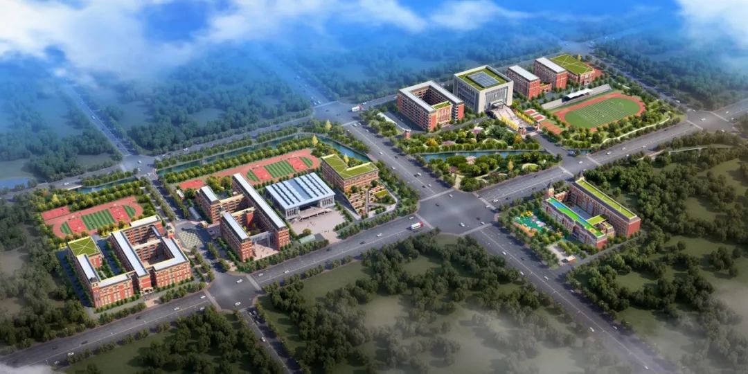 南阳市第五完全学校鸟瞰图